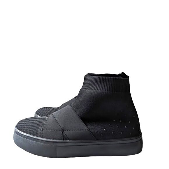 Ecko Red Rhino Beyley Black Slip On Logo Black Knit Sneaker Bootie Size 7.5 NWOB - Picture 4 of 10